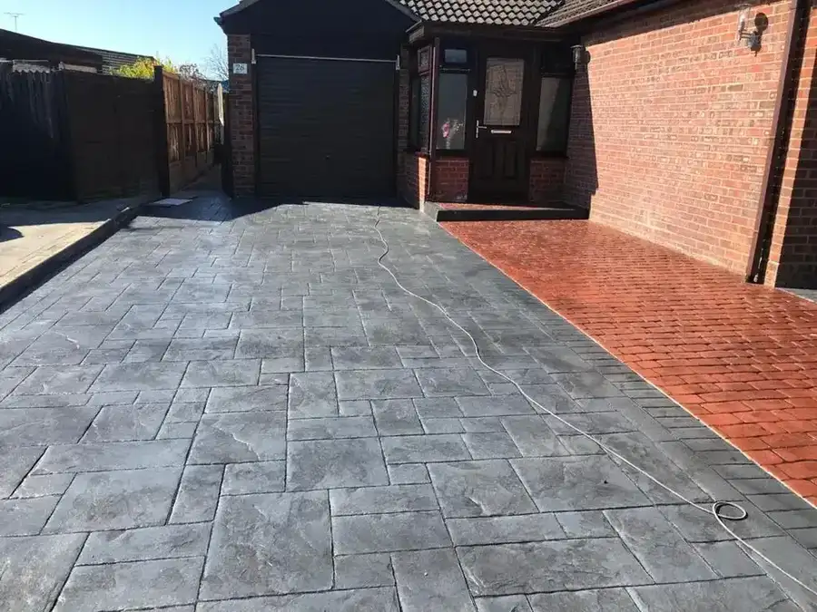 Imprinted concrete installation in Wickford