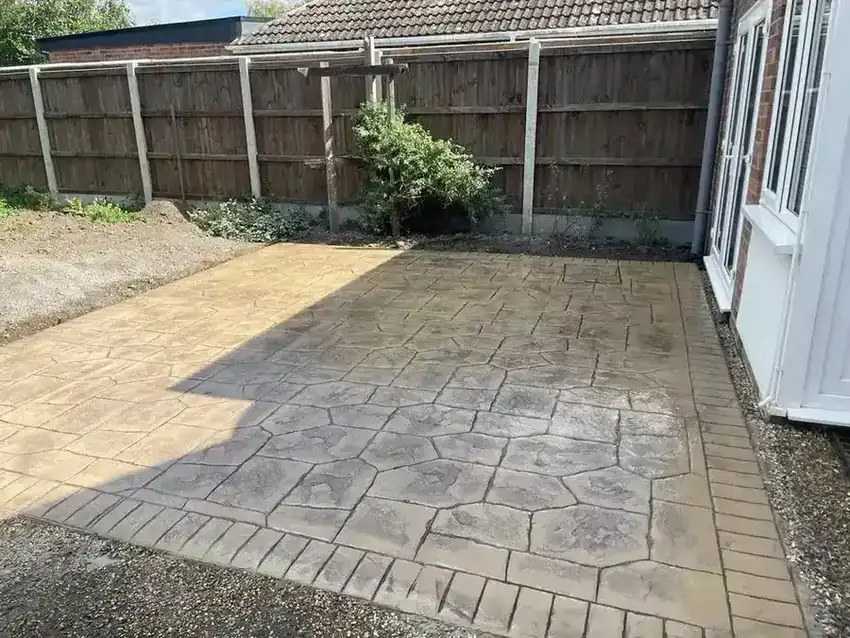 Imprinted concrete installation in Colchester