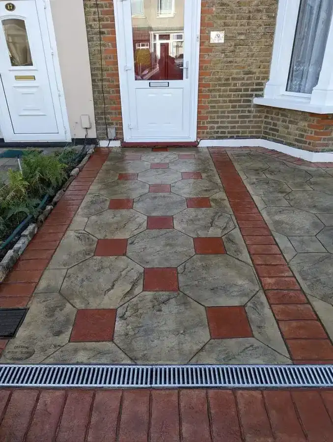 Imprinted concrete installation in Chelmsford