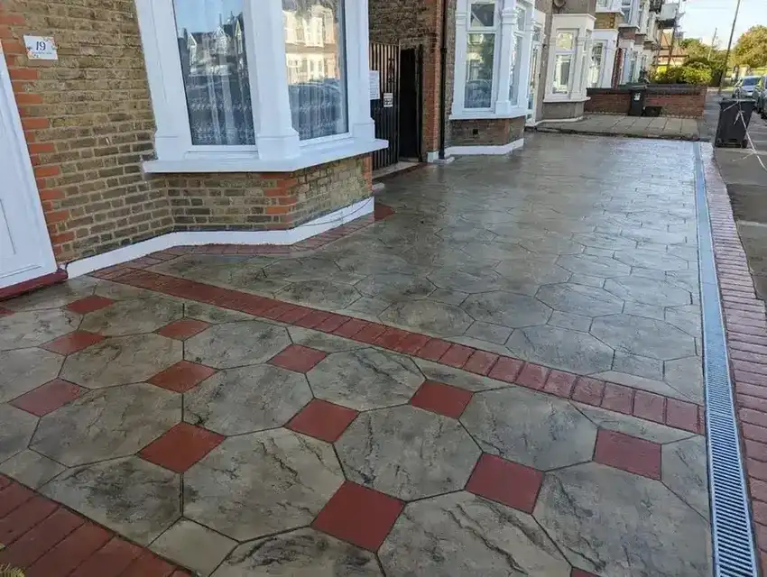 Imprinted concrete installation in Basildon