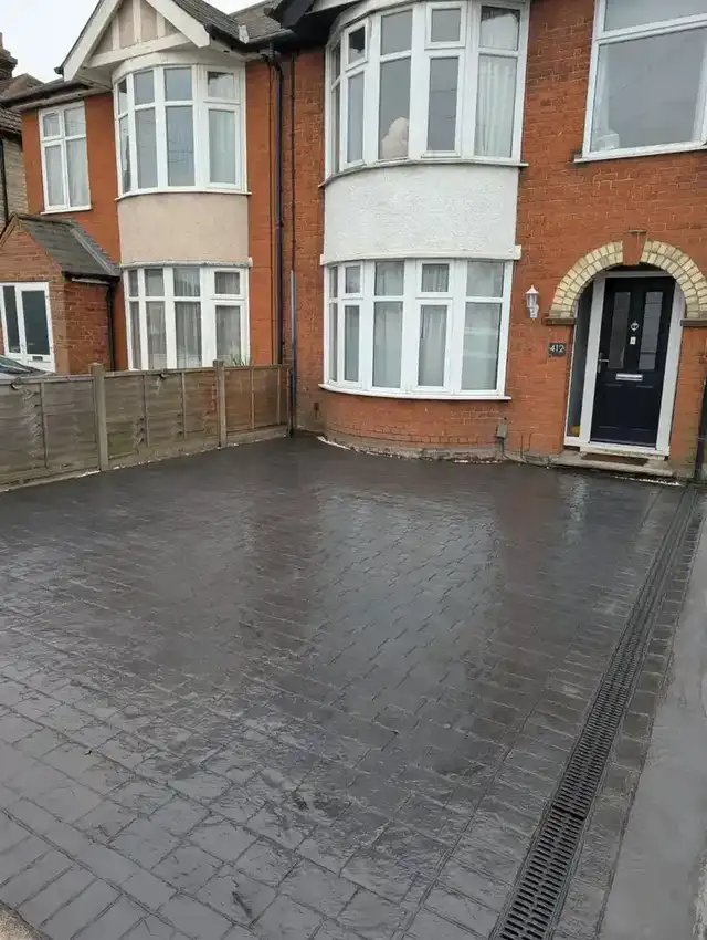 Imprinted concrete installation in Canvey Island
